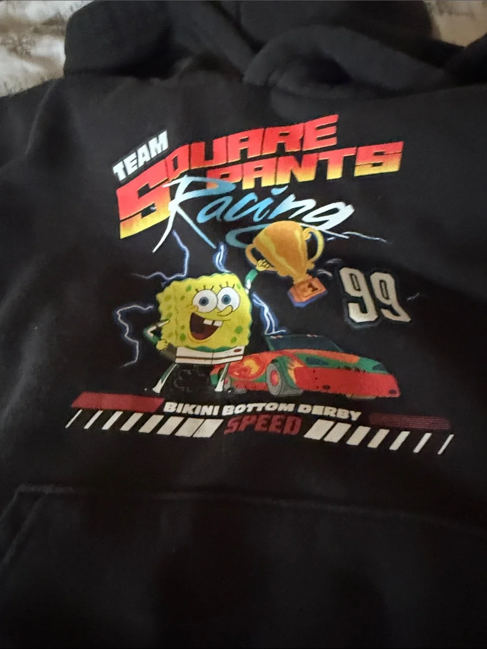 Old Navy Black SpongeBob Racing Joggers & Hoodie set- Kids